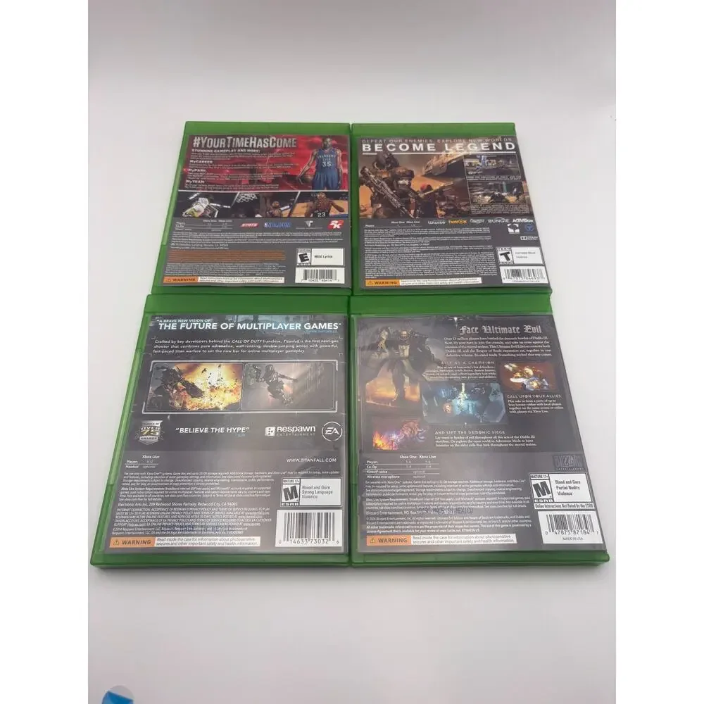 Lot of 4 Xbox One Games Tested Working Diablo III Titanfall Destiny NBA 2K15